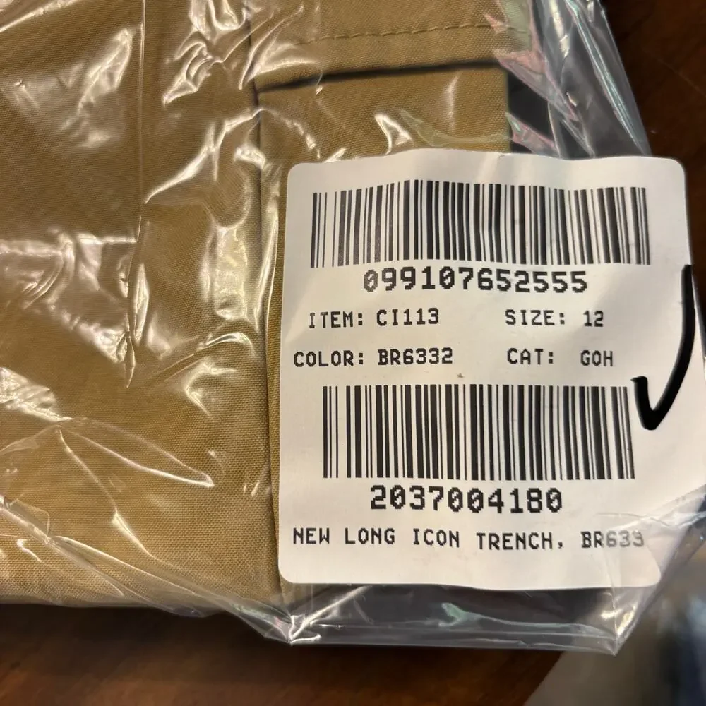 J Crew New Long Icon Trench Coat 12 NWT Midi Tan Honey CI113 J.Crew Belt Prep